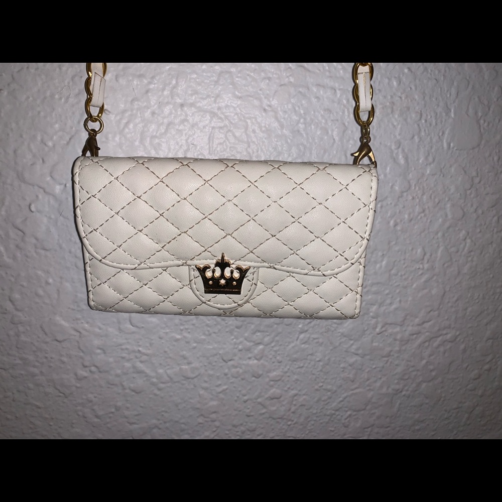 Folded phone case with card and money slot.